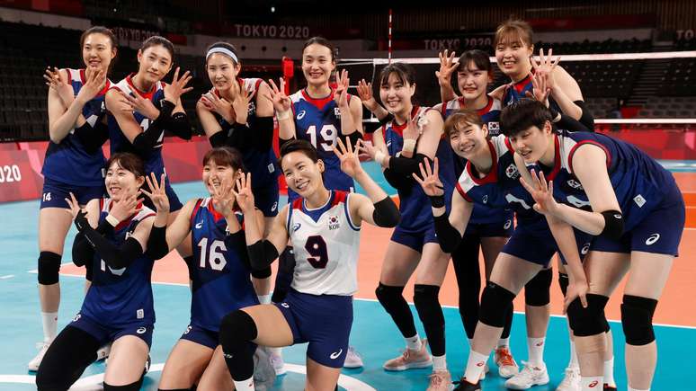  Sul-coreanas comemoram vitória e classificação nos Jogos Olímpicos de Tóquio Valentyn Ogirenko/Reuters