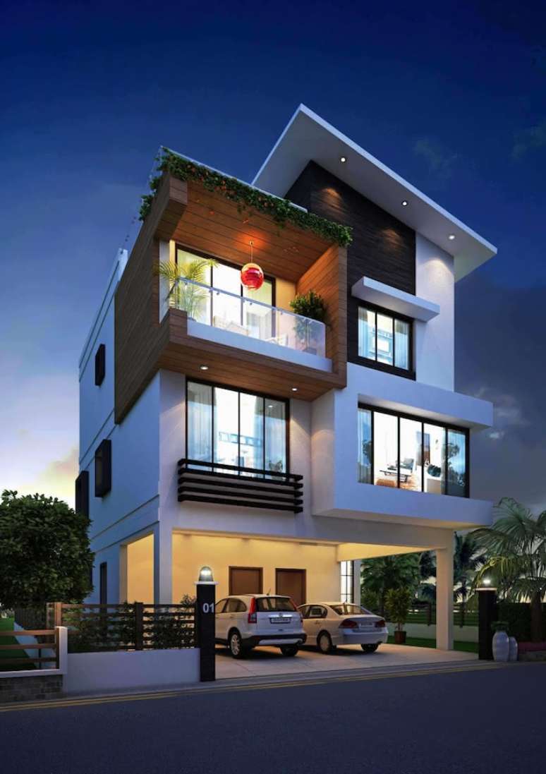 21. Modelos de garagem aberta para casa grande com dois carros &ndash; Foto Oz Visuals