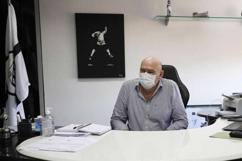 Rueda assumiu a presidência do Peixe em janeiro (Foto: Pedro Ernesto Guerra Azevedo/Santos FC)