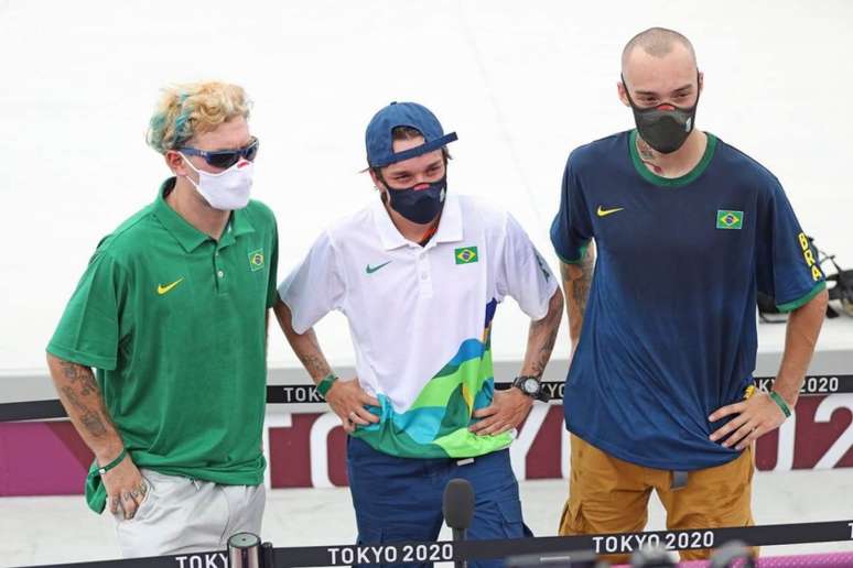 Luiz francisco, Pedro Barros e Pedro Quintas estão na final do skate park masculino (Foto: CBSk / Julio Detefon)