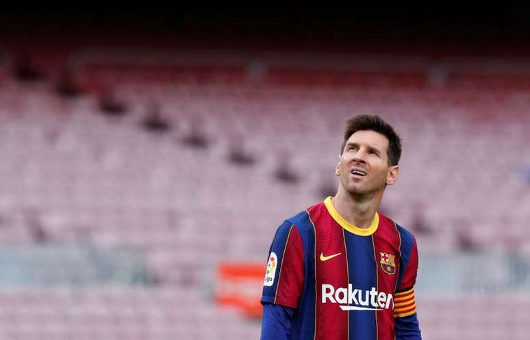 Lionel Messi em partida do Barcelona