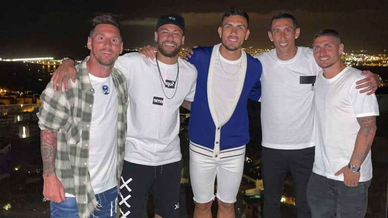 Messi encontrou-se com amigos do PSG (Foto: Reprodução/Instagram)