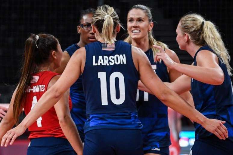 Estados Unidos venceu a Sérvai na semifinal do vôlei feminino nos Jogos Olímpicos de Tóquio (Yuri Cortez/AFP)