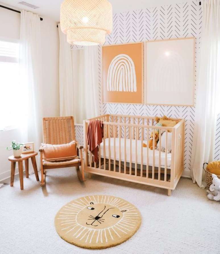 37. Quarto de bebe rustico moderno e minimalista &ndash; Foto DilmareDesign