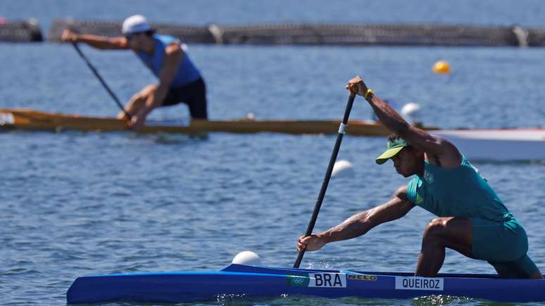 Isaquias durante a prova em que avançou com facilidade à semifinal em Tóquio