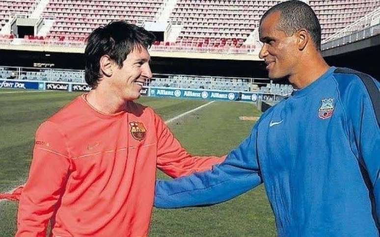 Messi e Rivaldo. (Foto: Reprodução/Instagram)