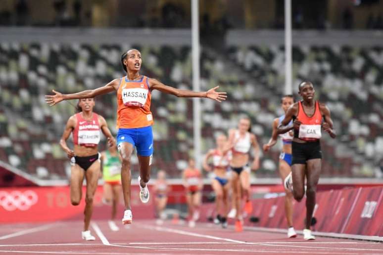 Safan Hassan venceu a prova dos 10.000m (Foto: Jewel SAMAD / AFP)