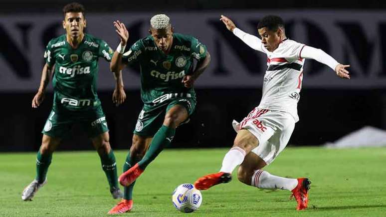 Palmeiras e São Paulo fizeram uma prévia do confronto pelas oitavas de final da Libertadores em partida válida pelo Brasileirão 2021 (Foto: Cesar Greco / Palmeiras)