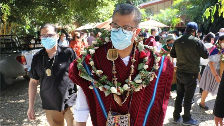 O presidente da COP-26, Alok Sharma, em visita &agrave; Bol&iacute;via