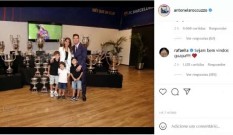 Rafaella mandou mensagem para Antonela pelo Instagram (Foto: Reprodução/Instagram)