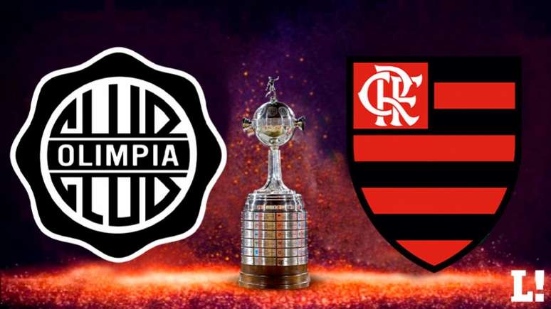 Ida das quartas da Libertadores: Olimpia recebe o Flamengo nesta quarta, em Assunção (Foto: Arte LANCE!)
