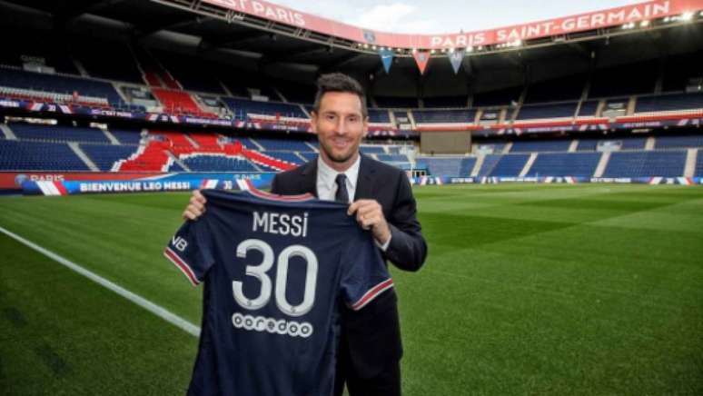 Messi foi apresentado pelo PSG (Foto: Divulgação / PSG)