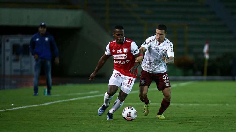 Arias enfrentou o Fluminense na fase de grupos da Libertadores (Foto: Lucas Merçon/Fluminense)