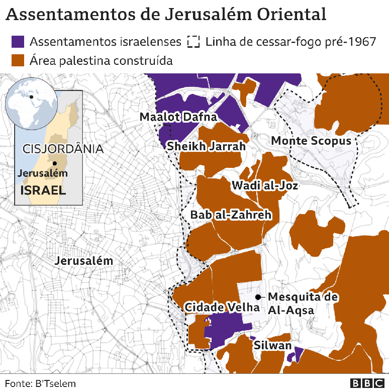 Mapa Jerusal&eacute;m Oriental
