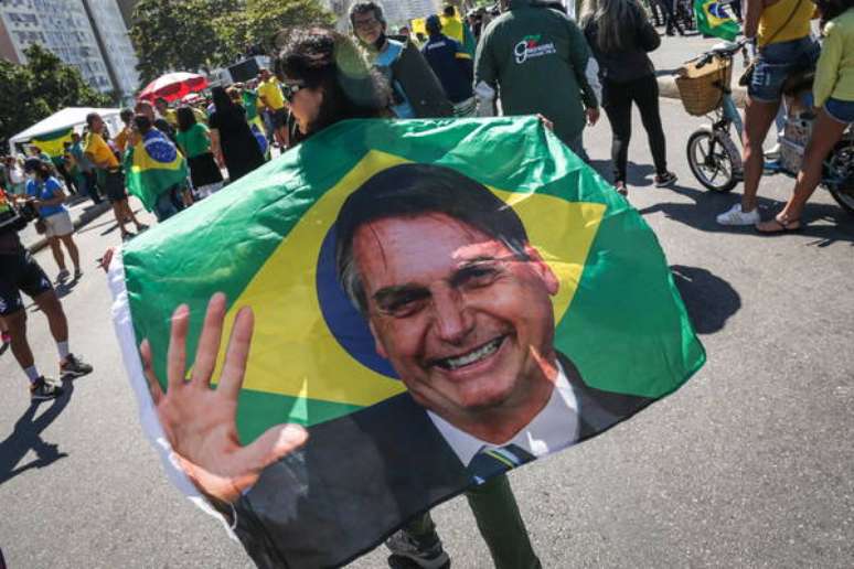 Protesto realizado por apoiadores de Bolsonaro em Brasília