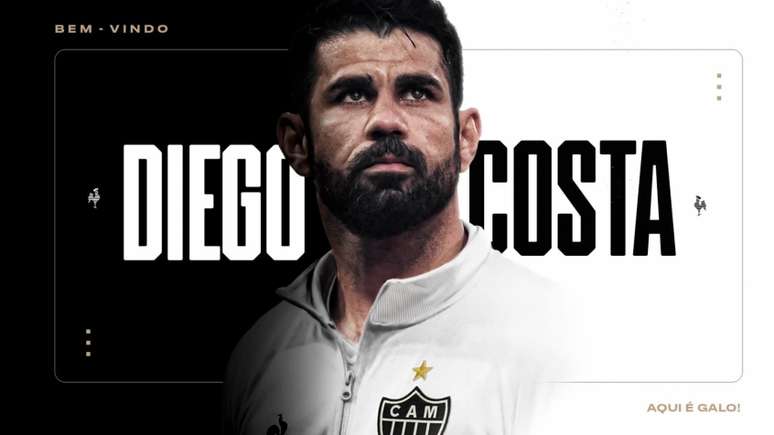 Diego Costa é o mais novo reforço do Atlético-MG para a temporada (Foto: Reprodução/Twitter Atletico-MG