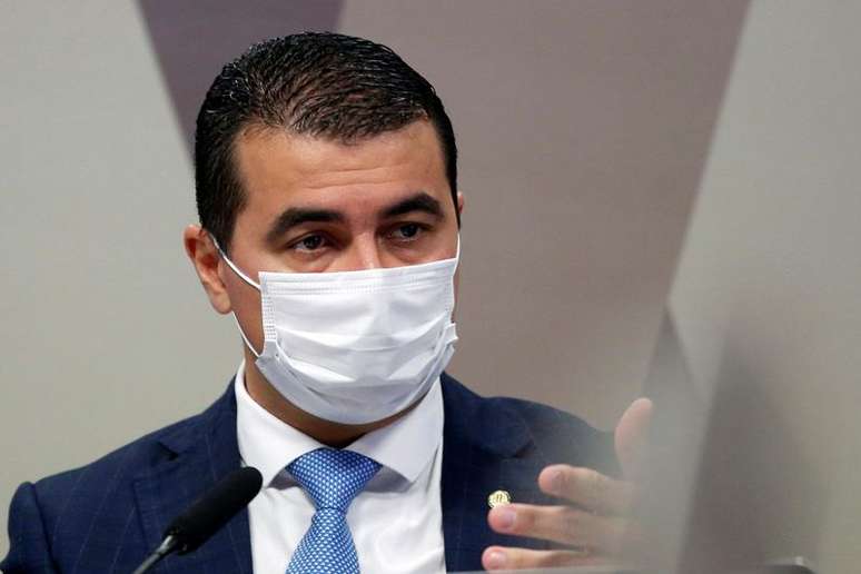 Deputado Luís Miranda durante depoimento à CPI da Covid no Senado
25/06/2021 REUTERS/Adriano Machado