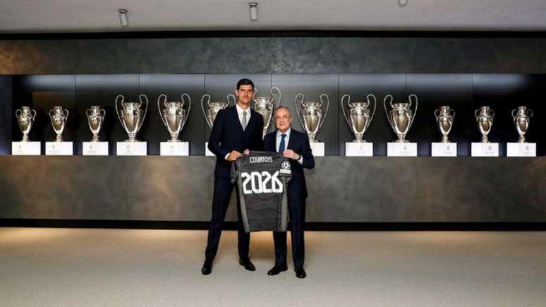 Courtois renovou contrato com o Real Madrid até 2026 (Foto: Divulgação / Real Madrid)