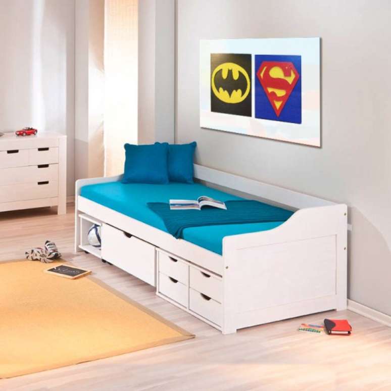 7. A cama com gavetas infantil é excelente para quartos de criança. Foto: Inter Casa