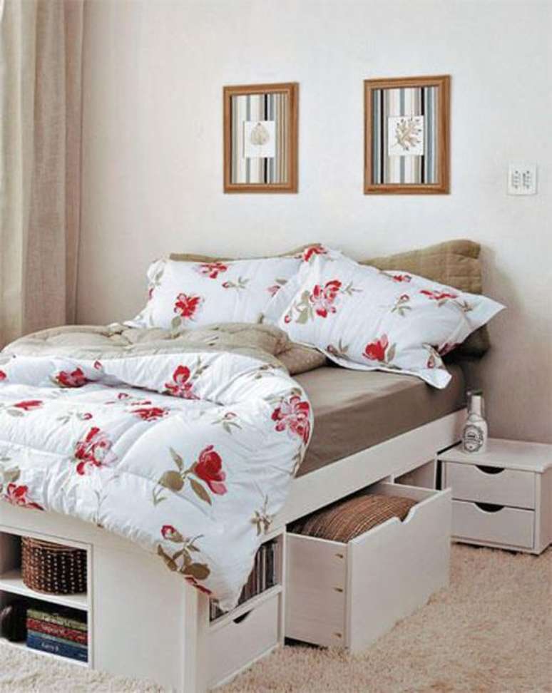 2. A cama com gavetas possui uma série de vantagens. Foto: Casar É