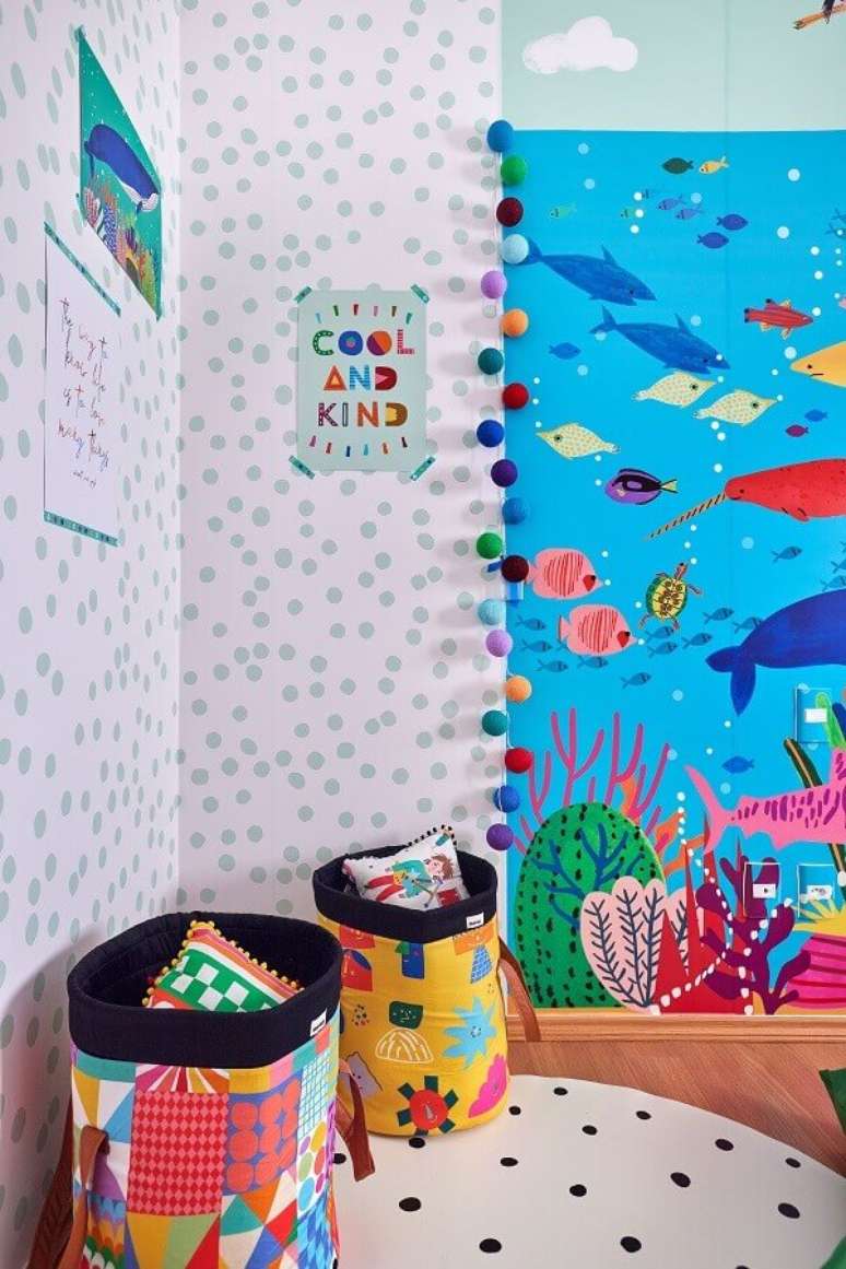 9. Decoração temática para quarto infantil fundo do mar – Foto: Marcos Fertonani para MOOUI