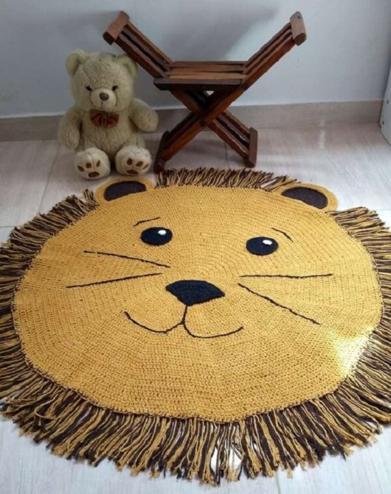 16. Aposte em tapetes com tem&aacute;tica safari. Fonte: Pinterest