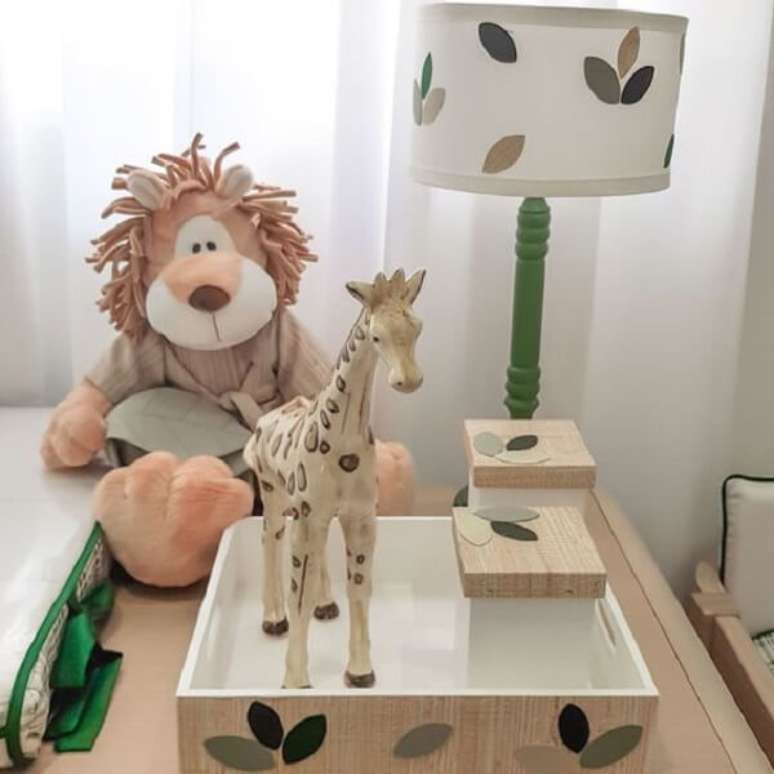 23. Detalhes que trazem beleza par ao quarto de beb&ecirc; safari. Fonte: Pinterest