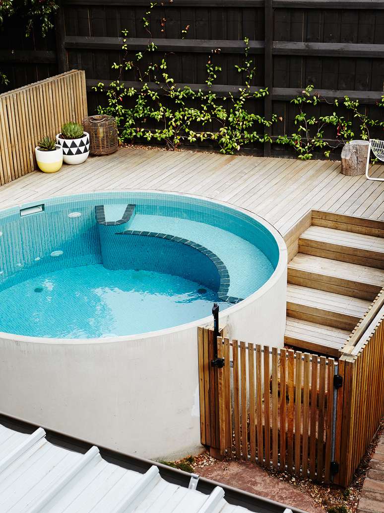 119. Piscinas redondas e modernas para casa pequena – Foto Pinterest