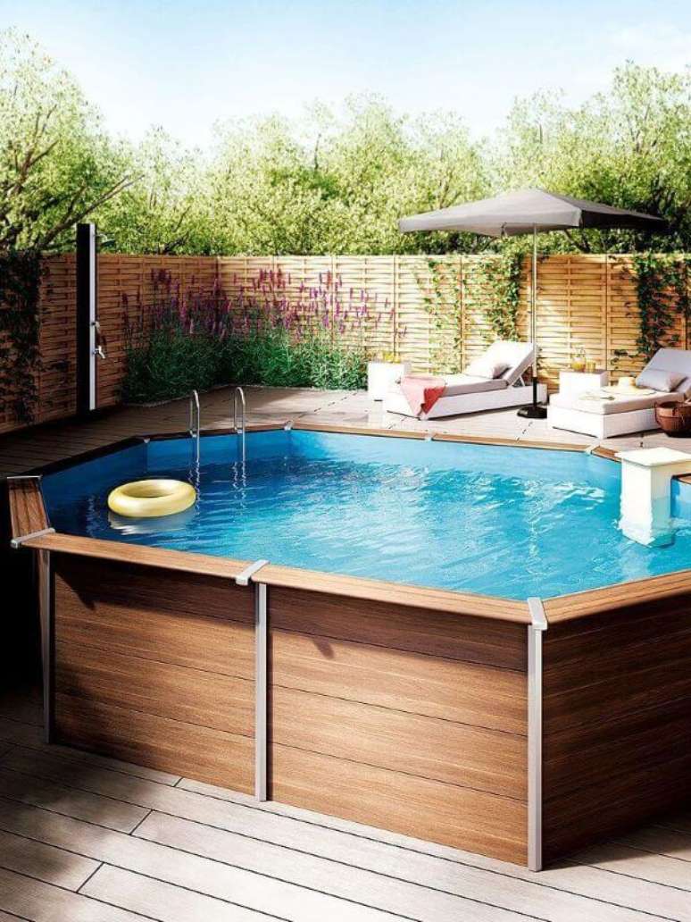 76. Invista nas piscinas modernas que oferecem o melhor custo beneficio para seu projeto – Foto Pinterest