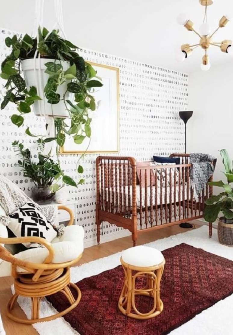 20. As plantas podem trazer um toque especial para a decoração de quarto de bebê safári. Fonte: Revista Viva Decora