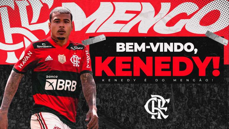 Flamengo anuncia a chegada de Kenedy Divulgação Flamengo