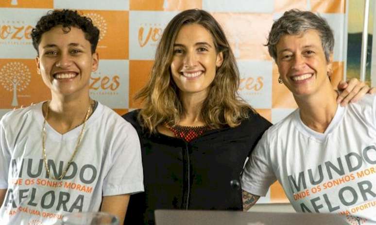 Esther Leiane, Renata Mendes e Carla Lobo, do Instituto Mundo Aflora |