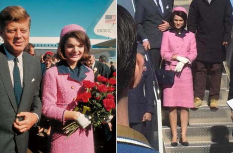 Jackie Kennedy e Natalie Portman com o tailleur “cópia” da Chanel 