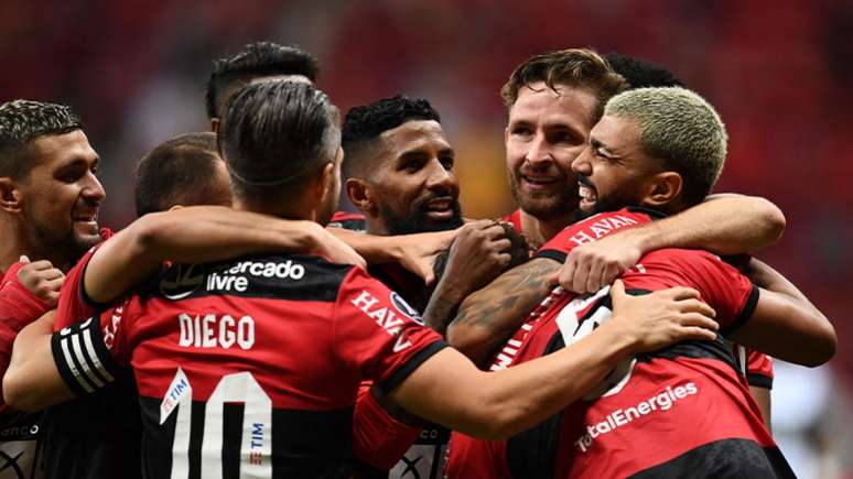 Flamengo goleou o Olimpia duas vezes e avançou às semi da Libertadores (Foto: EVARISTO SA / POOL / AFP)