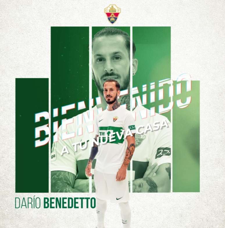 Atacante Benedetto é anunciado oficialmente pelo Elche Divulgação/Elche