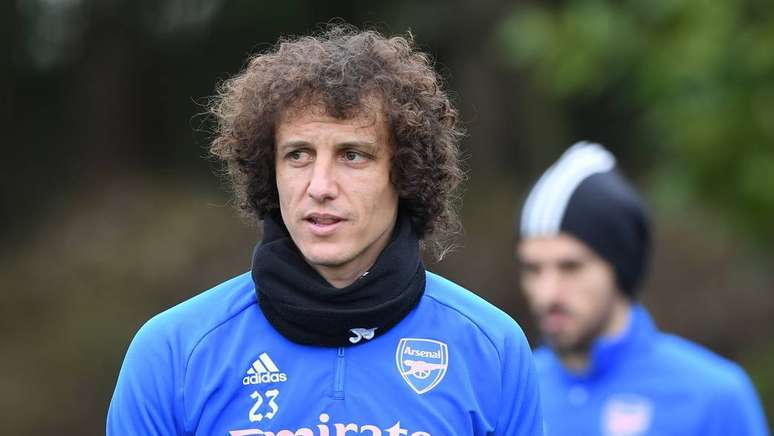 David Luiz durante o período final de sua passagem pelo Arsenal