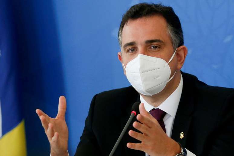 Presidente do Senado em evento em Brasília
14/4/ 2021 REUTERS/Adriano Machado