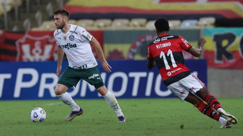 Alan Empereur em jogo diante do Flamengo (Foto: Cesar Greco/Palmeiras)