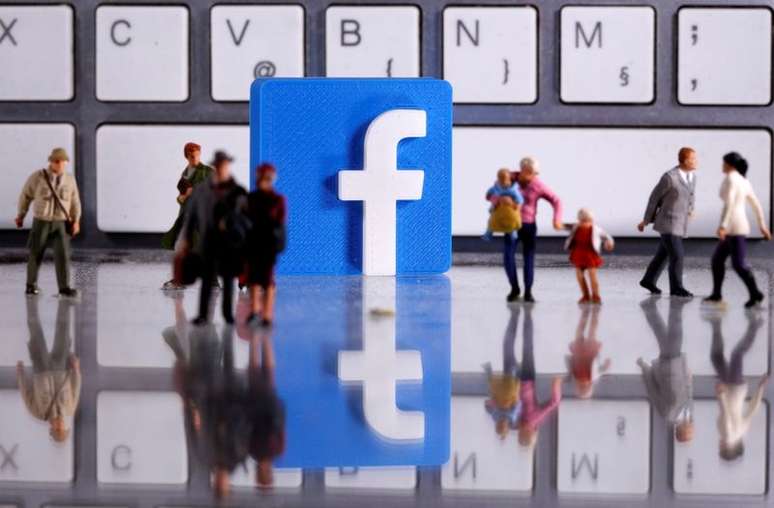 Imagem em 3D do logotipo do Facebook. 12/4/2020. REUTERS/Dado Ruvic