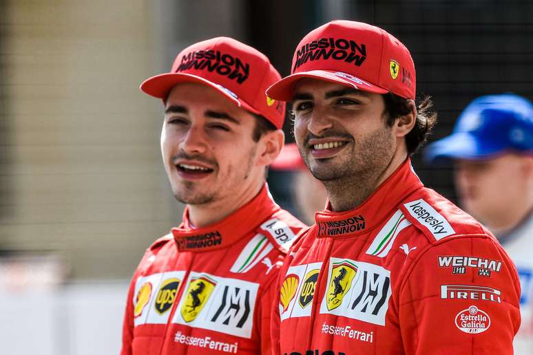 Leclerc e Sainz: talvez a dupla mais homogênea do grid da F1 2021.