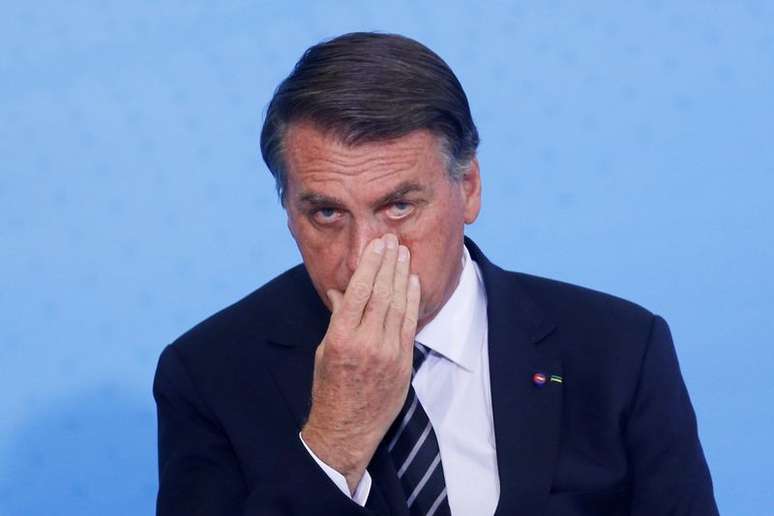 Presidente Jair Bolsonaro no Pal&aacute;cio do Planalto
26/08/2021
REUTERS/Adriano Machado