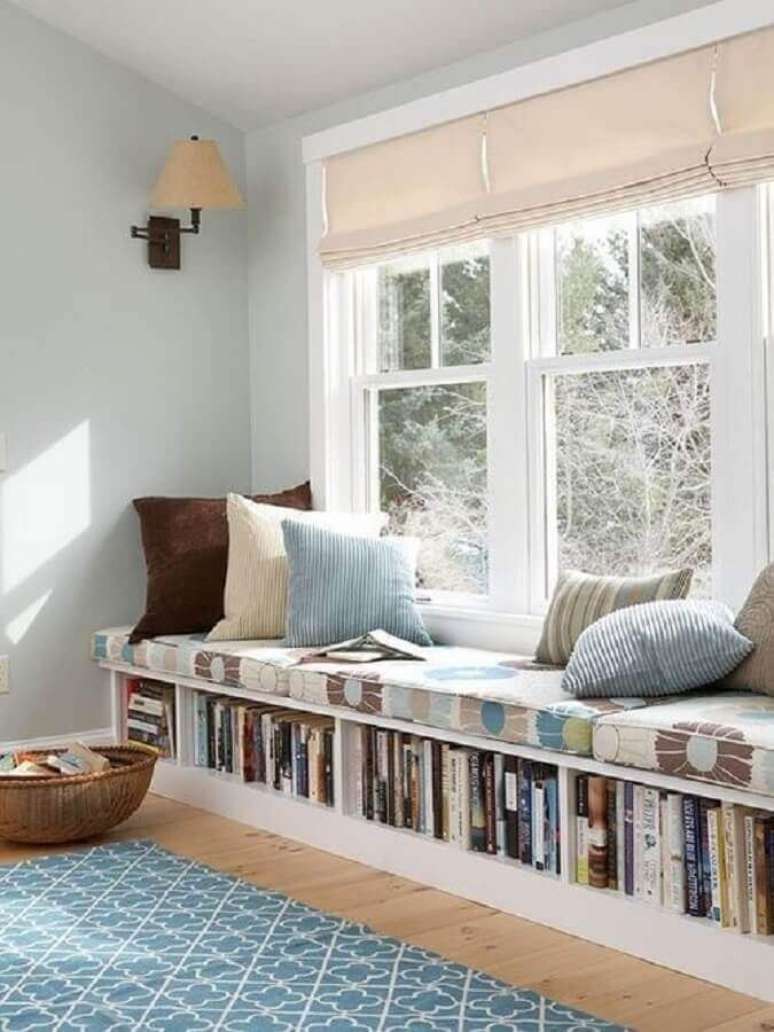 17. Cantinho de leitura planejado com almofada futon grande – Foto phunu365 net