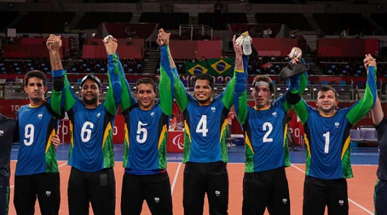 Time do Brasil de goalball masculino (Foto: Divulgação/CBDV)