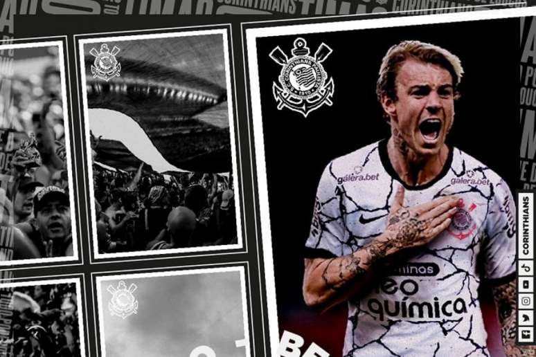 Roger Guedes finalmente foi anunciado pelo Corinthians (Foto: Divulgação/Corinthians)