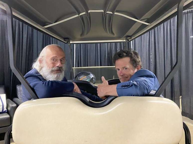 Michael J. Fox e Christopher Lloyd, protagonistas da saga 'De Volta para o Futuro'  