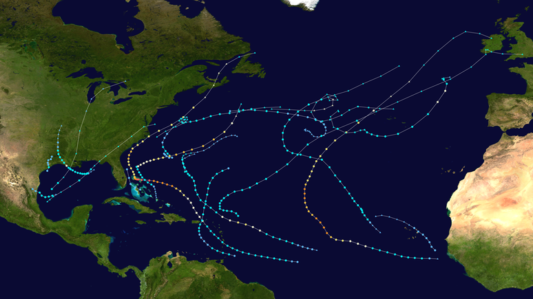 Os furacões que se formaram no Atlântico Norte em 2019 seguiram trajetórias diferentes de acordo com as correntes de ar e outros fenômenos, como os anticiclones, que encontravam em seu caminho