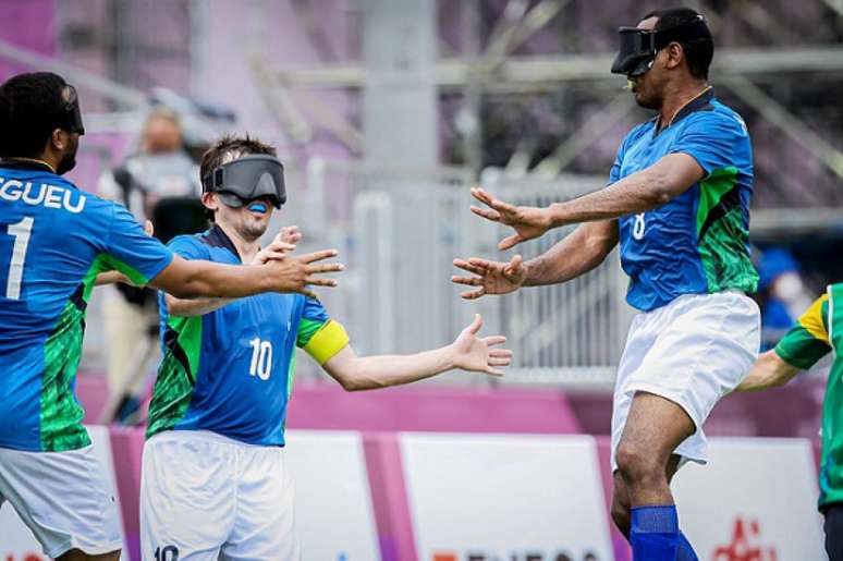 Brasil venceu a segunda partida seguida no futebol de cinco na Paralímpiada de Tóquio (Foto: Wander Roberto/CPB)