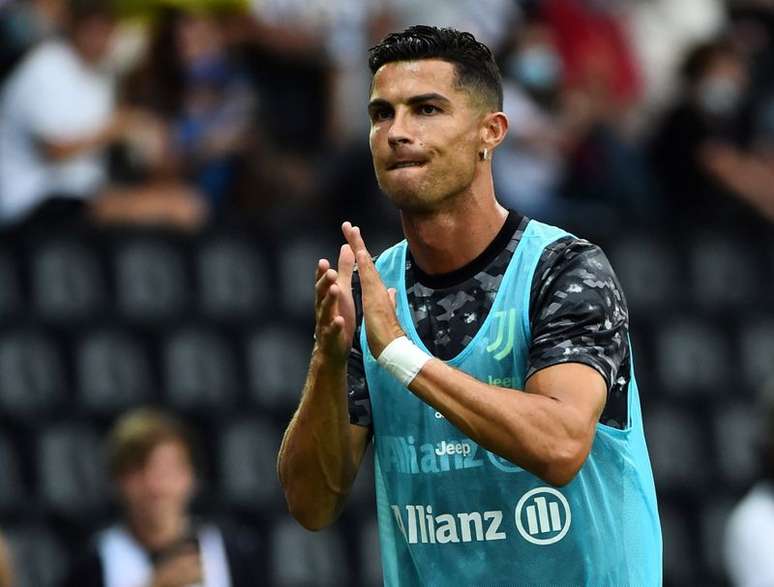 Cristiano Ronaldo em Udine, na It&aacute;lia
22/08/2021 REUTERS/Massimo Pinca