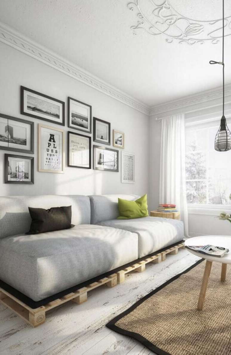45. Tipos de sofás de pallet para decoração de sala simples – Foto: Marie Claire