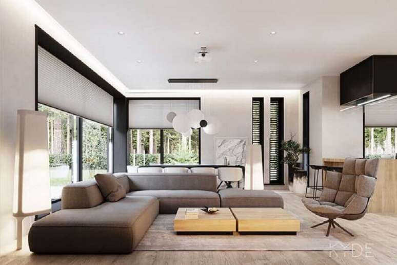 49. Tipos de sofás modular de canto para decoração de sala moderna – Foto: Behance